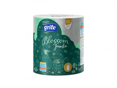 Бумажные полотенца Grite Blossom Jumbo 2-х слойные, 1 рул - фото