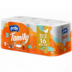 Туалетная бумага Grite Family 3-х слойная, 16 рул - фото